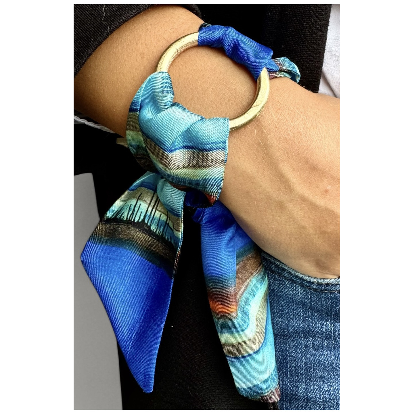 Bracelet 100% silk twill, made in Como