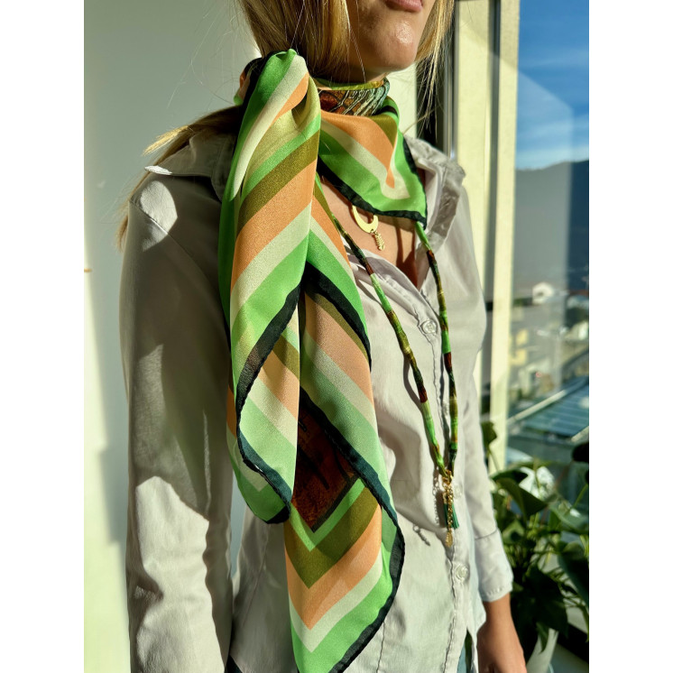 Foulard 100% seta design Faggeto